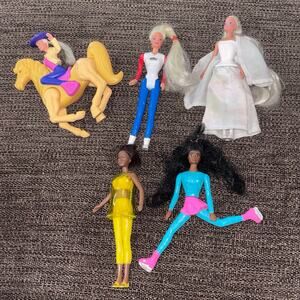 Barbie Lot of McDonalds Happy Meal Figures Vintage 1990s set of 5 Collectible